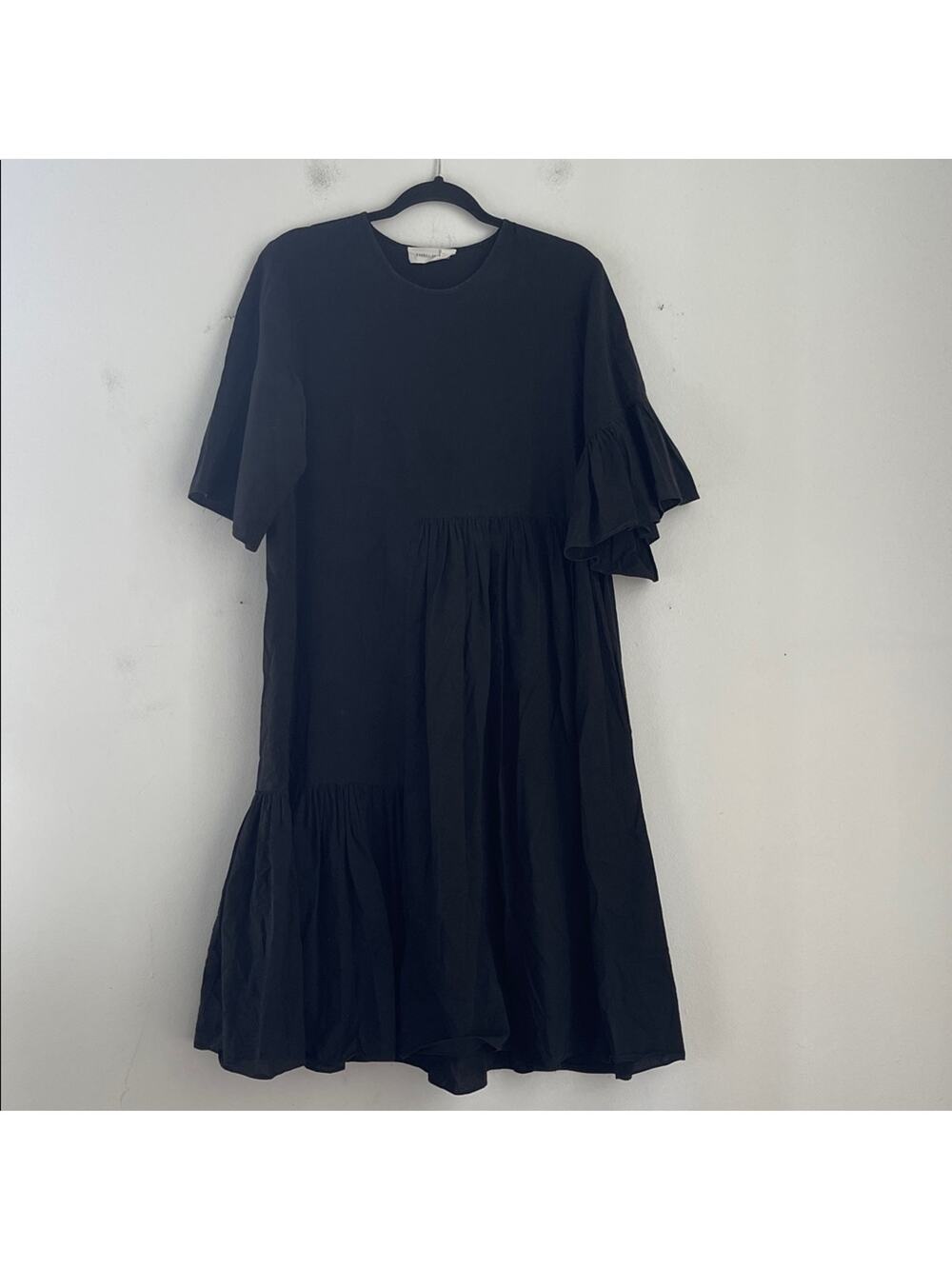 Correll Correll CoCo 100% cotton assymetrical lagenlook short sleeve dress sz L